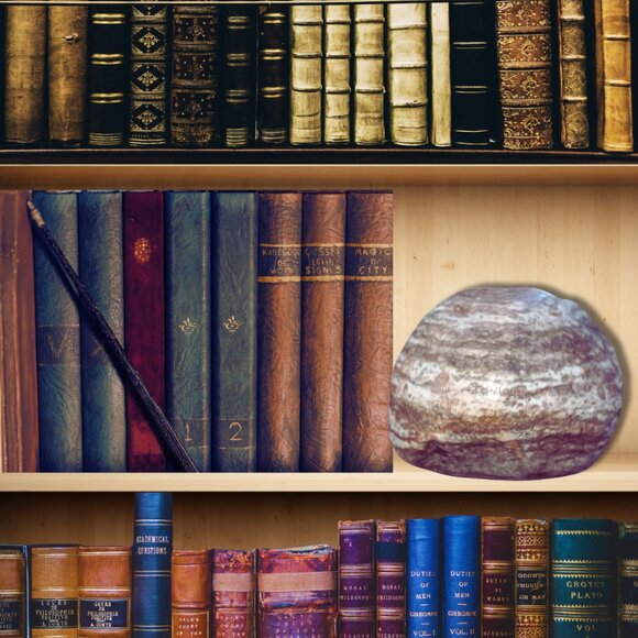 Large Stone Bookend Pair | Handcrafted | Felt Bottoms - Picture 5 of 10